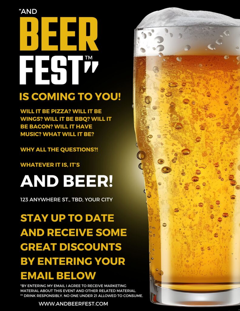 and beer fest flyer for city pages